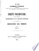 Enquête parlementaire sur les actes du gouvernement de la défense nationale
