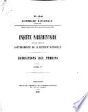 Enquête parlementaire sur les actes du gouvernement de la défense nationale, N° 1416: 1, Dépositions des témoins