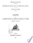 Enquête sur la réduction de la durée du travail le samedi