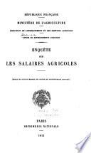 Enquête sur les salaires agricoles