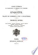 Enquête. Traité de commerce avec l'Angleterre...: Produits divers