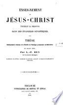 Enseignement de Jésus-Christ touchant sa personne
