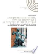 Enseignement des sciences, méthode scientifique
