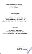 Entre mythes et modernités