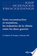 Entre Reconstruction et Mutations, les Industries de la Chimie Entre les Deux Guerres