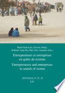 Entrepreneurs Et Entreprises en Quête de Normes