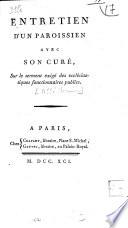 Entretien d'un paroissien avec son curé, Sur le serment exigé des ecclésiastiques fonctionnaires publics