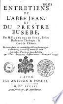 Entretiens de l'Abbé Jean et du Prêtre Eusebe