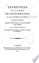 Entretiens sur le sacrement de confirmation