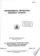 Environmental Protection Research Catalog: Indexes
