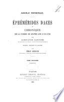 Ephémérides daces; ou, Chronique de la Guerre de quatre ans (1736-1739): Traduction