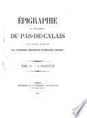 Epigraphie du département du Pas-de-Calais