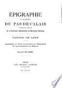 Epigraphie du département du Pas-de-Calais
