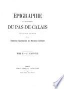 Epigraphie du département du Pas-de-Calais