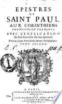 Epistres de saint Paul aux corinthiens