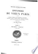 Epitaphier du vieux Paris