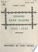 Épopée sans gloire