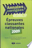 Épreuves classantes nationales 2009
