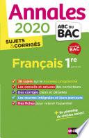 EPUB-Annales BAC 2020 - Français 1re COR
