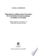 Equivalence et saillance dans l'expression de la localisation frontale dynamique en suédois et en français