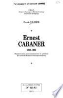 Ernest Cabaner, 1833-1881