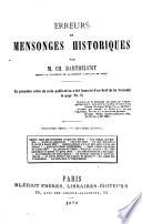 Erreurs et mensonges historiques