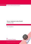 Error Analysis in the World. A Bibliography