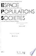 Espace, populations, sociétés
