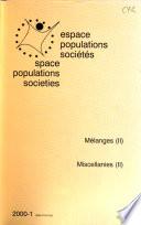 Espace, populations, sociétés