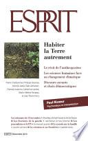 Esprit décembre 2015 - Habiter la Terre autrement