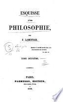 Esquisse d'une philosophie