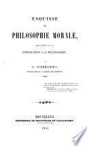 Esquisse de philosophie morale