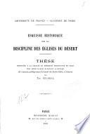 Esquisse historique sur la discipline des églises du désert