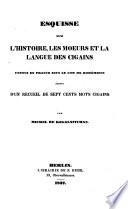 Esquisse sur l'histoire, les moeurs et la langue des Cigains, ... suivie d'un recueil de sept cents mots cigains
