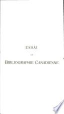 Essai Bibliographie Canadienne