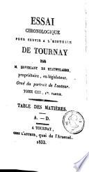 Essai chronologique pour servir à l'histoire de Tournay