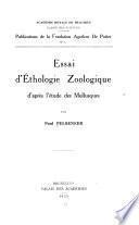 Essai d'éthologie zoologique d'après l'étude des mollusques