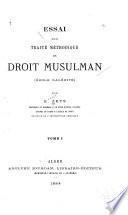 Essai d'un traité méthodique de droit musulman (École malékite)