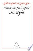Essai d'une philosophie du style