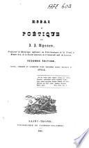 Essai de poétique
