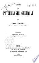 Essai de psychologie générale
