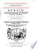 Essai philosophique concernant l'entendement humain