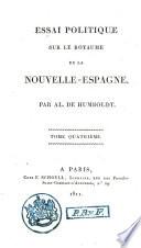 Essai politique sur le royaume de la Nouvelle-Espagne