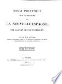 Essai politique sur le royaume de la Nouvelle-Espagne