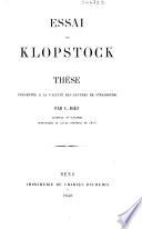 Essai sur Klopstock