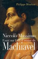 Essai sur l'art d'écrire de Machiavel