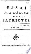 Essai sur l'éloge des patriotes