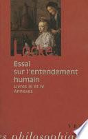 Essai sur l'entendement humain