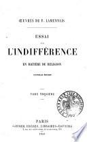 Essai sur l'indifférence matière de Religion