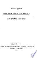 Essai sur la jeunesse d'un moraliste